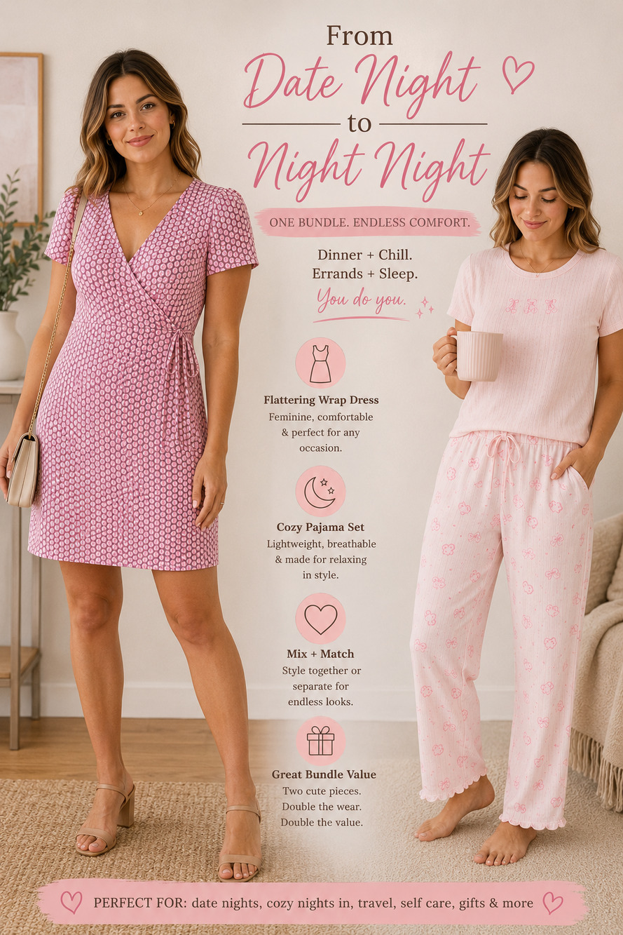 Date Night to Night Night Bundle Boden Dress US 14 & NWT 2XL Pajama Set